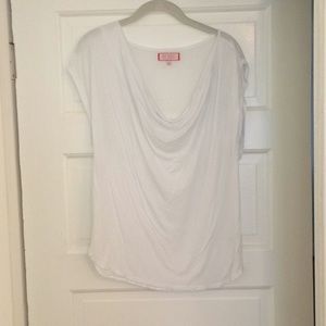 Drapey cowl neck tee